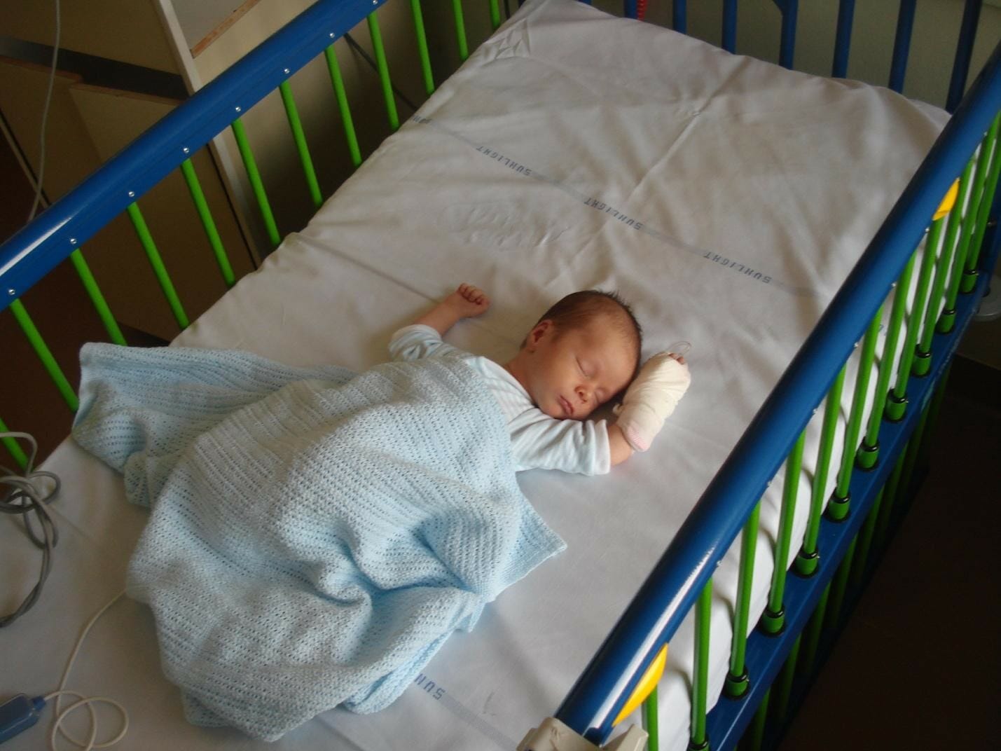 a newborn baby in hospital